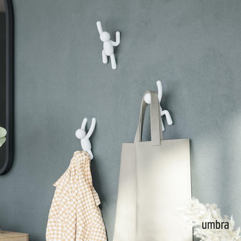 Umbra Buddy Wall Hooks - Set of 3 - White